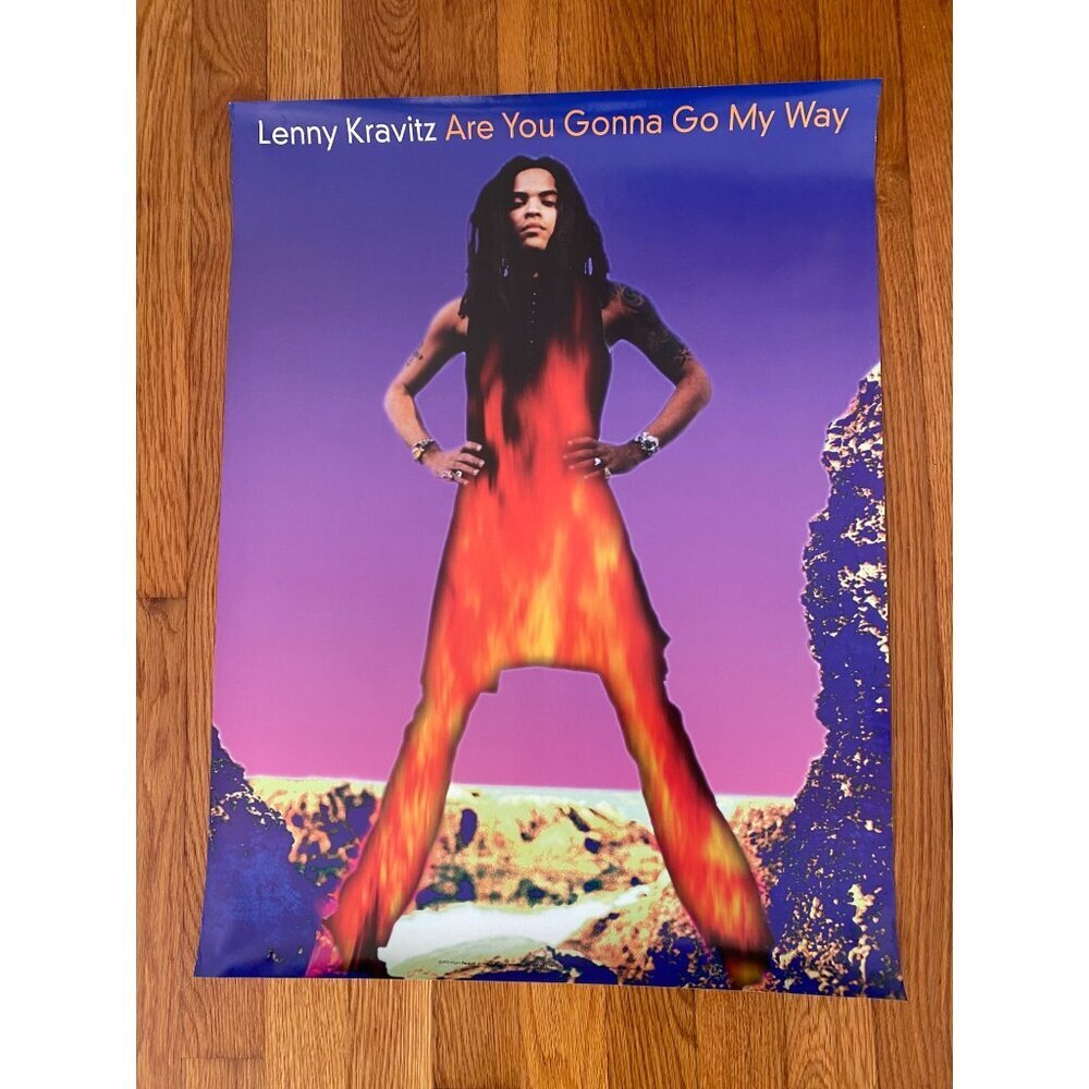 Lenny Kravitz "Are You Gonna Go My Way, Lenny On Fire" 1993 Promo Poster 18x24,
